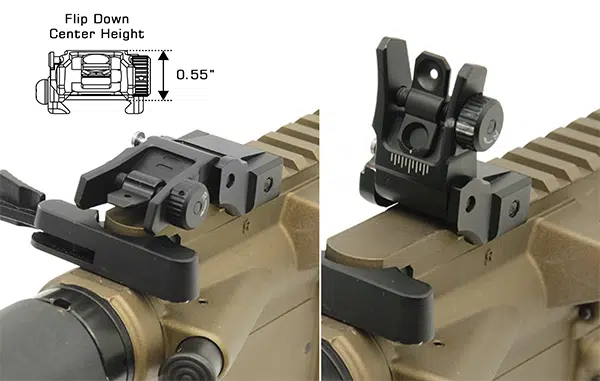 UTG Low Profile Flip-up Rear Sight | AT3 Tactical