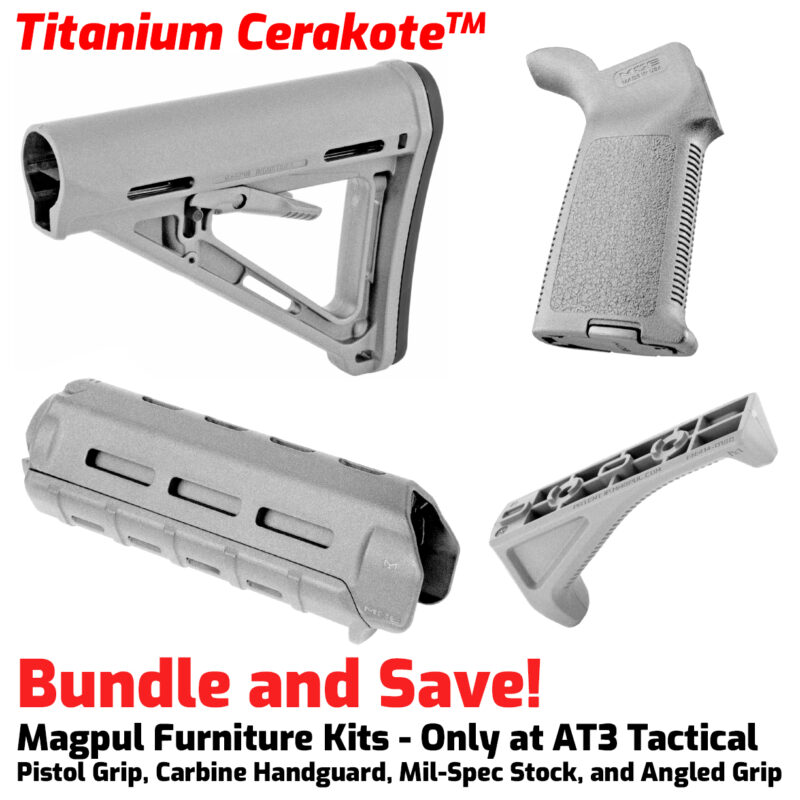 Furniture Kit: Team Accessories Corp. AR Butt Stock M4 Style + Davidson  Defense AR-15 'Bones' Polymer Grip