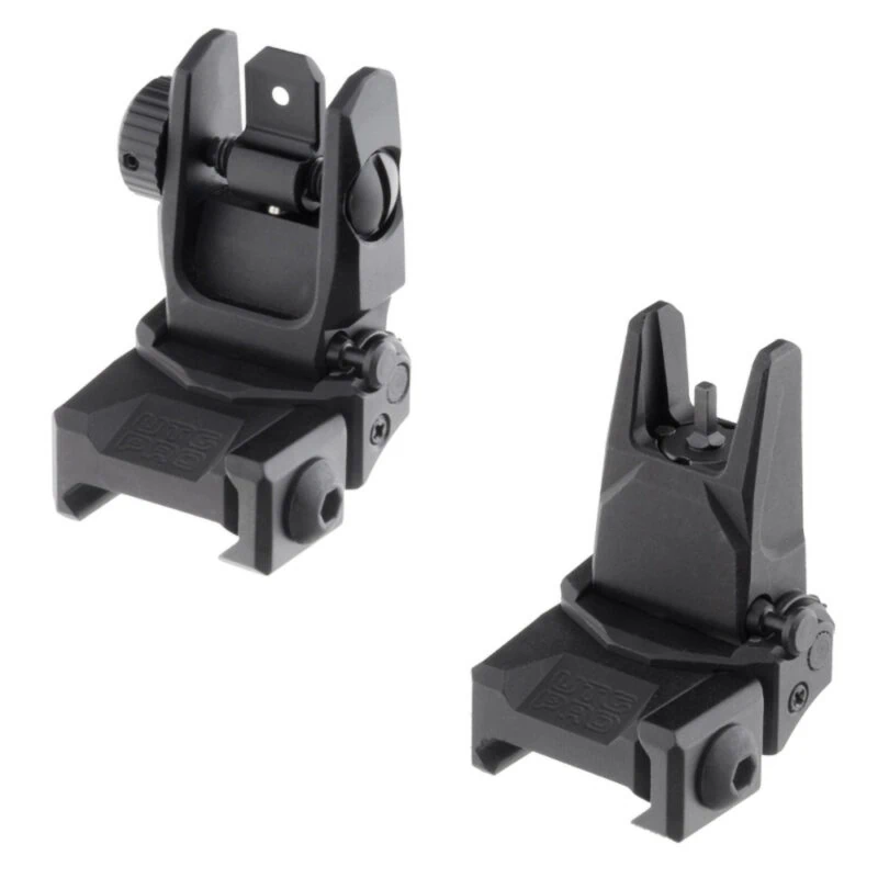 UTG Pro Flip Up Front And Rear Iron Sight Kit For AR 15