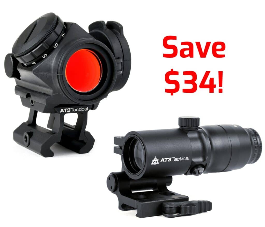 At3™ 4x Magnified Red Dot Kit Ar 15 Red Dot Sight 4x Magnifier