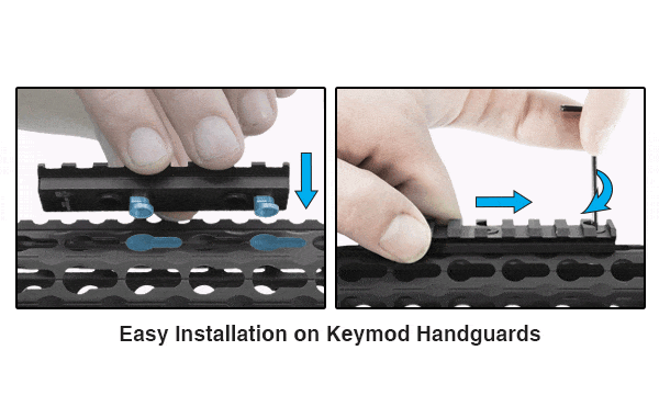 standard keymod rail section size