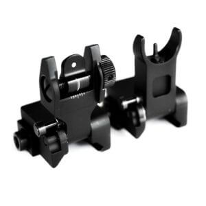 AT3™ Pro Series Flip-Up Backup Iron Sights (BUIS) - Front & Rear Set - Same Plane - IS-09