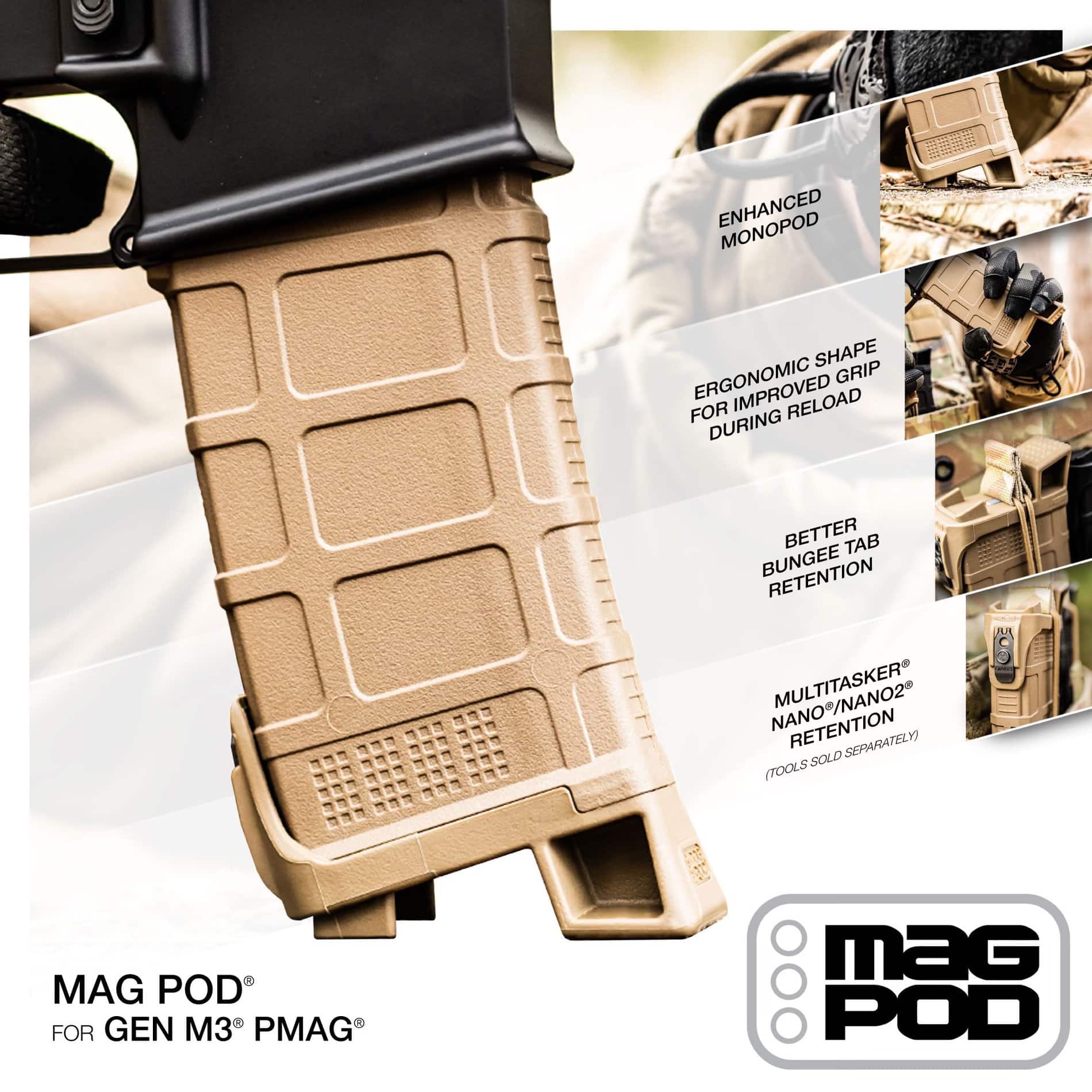 Magpod Monopod For Magpul Gen M3 Pmag 3 Pack